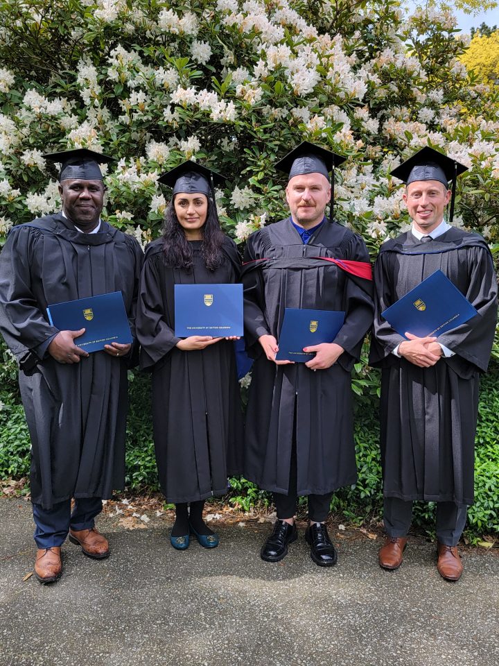 Portrait of our four MRSc May Graduates